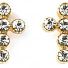 Crystal Stud Cross Earrings