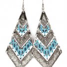 Turquoise Twine Accented Earrings