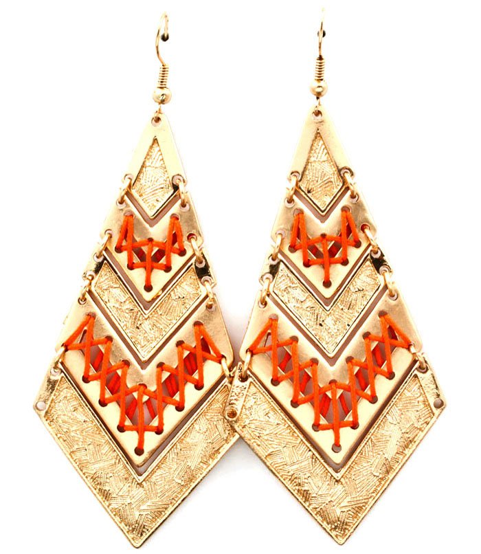 Melon Twine Accented Earrings