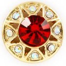 Classic Red Crystal Stud Earrings