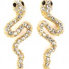 9k Yellow Gold Filled Crystal Snake Earrings