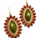 Sunflower Jade Bead Accent Earrings