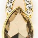 Crystal and Seine Glass Teardrop Earrings