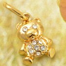 9k Gold Filled Cubic Zirconia Bear Pendant