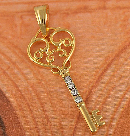 9k Gold Filled Arab Style Key Pendant
