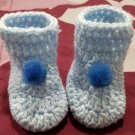 Sky Pom Pom Baby Toddler Boot Shoe Slipper Booties