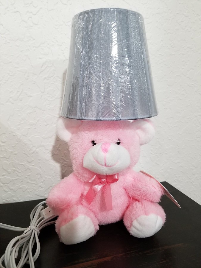 Plush White or Pink or Brown Bear Specialty Night Light Lamp