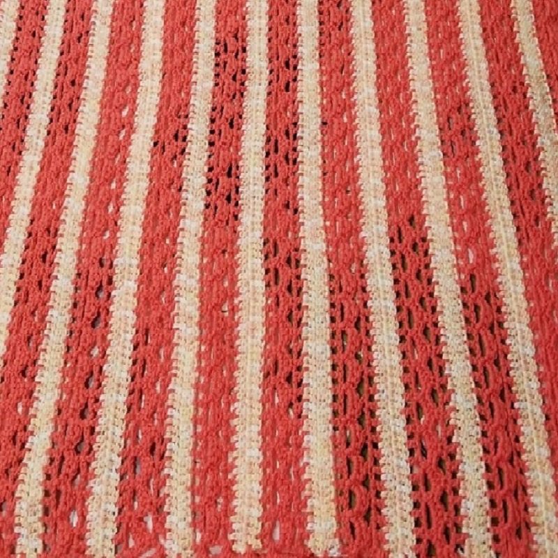 Melon Stripe Crochet Baby Afghan