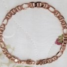 9k Rose GF Link Figaro Bracelet