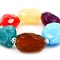 Formica Multi Pebble Stone Bead Stretch Bangle Bracelet