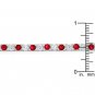 10 ctw Ruby Cubic Zirconia Tennis Bracelet