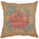 Jute Burlap Harvest Pumpkin Pillow