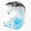 Whale Curl Wave Glass Art