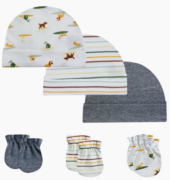 6-piece Caps & Mittens