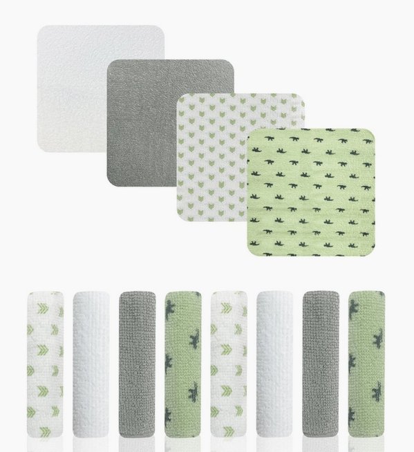 8-pack Dinosaur Washcloths