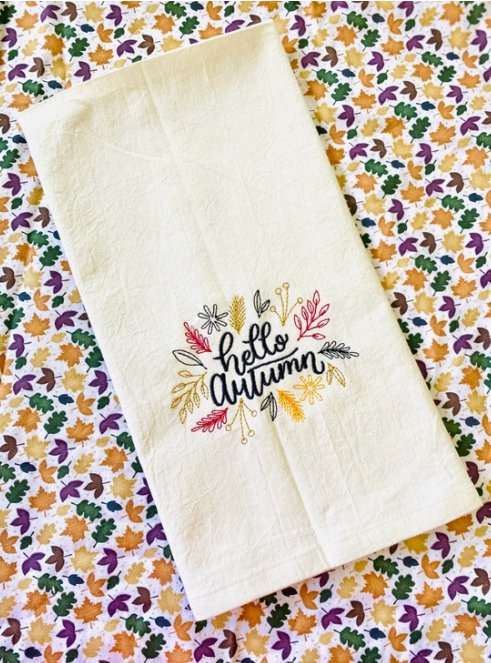 Embroidered Tea Towel