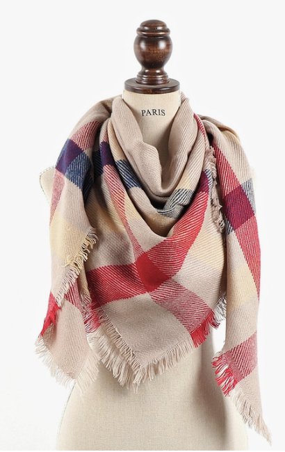 Classic Plaid Blanket Scarf