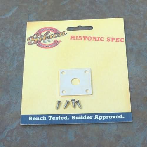 NEW Gibson Jack plate CREME with screws HISTORIC