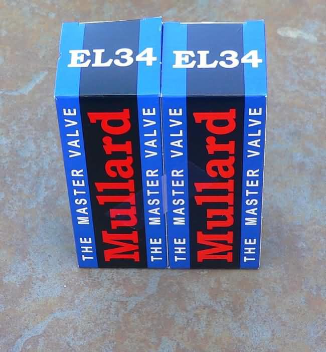 NEW Matched Pair of Mullard EL34 / 6CA7 tubes EL 34's