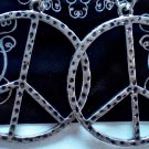 Silver Peace Sign Earrings