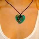 Marble Heart Necklace (Green)