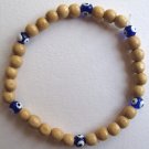 Evil Eye Rosewood Beaded Bracelet
