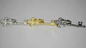 Fleur De Lis Key Shaped Ring