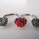 Double Finger 3 Heart Ring