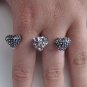 Double Finger 3 Heart Ring