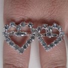 Two Finger Heart Ring (Silver)