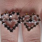 Two Finger Heart Ring (Brown)