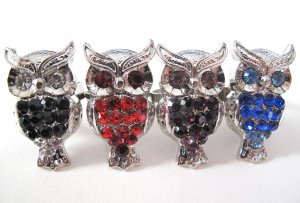 Hoot Hoot Owl Rhinestone Ring (Many Colors!)