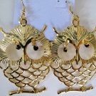Large Owl Earrings (Gold)