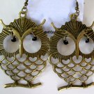 Large Owl Earrings (Dark Gold) ONE LEFT