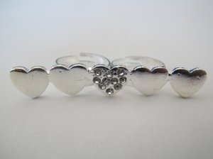 Double Finger Heart Ring