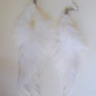 Large Feather Earrings (White)