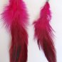 Large Feather Earrings (Hot Pink)