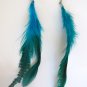Large Feather Earrings (Turquoise)