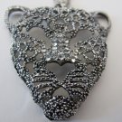 Panther Necklace (Silver Rhinestones)