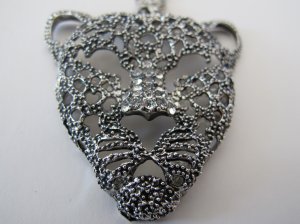 Panther Necklace (Silver Rhinestones)
