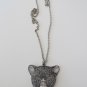 Panther Necklace (Silver Rhinestones)