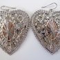 Silver Mirrored Heart Earrings