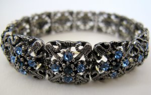 Blue Rhinestone Bracelet