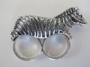 Double Finger Zebra Ring
