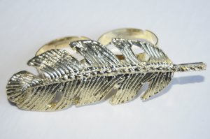 Double Finger Feather Ring (Gold)