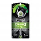 Schick Xtreme3 Pivot Ball Men's Disposable Razors, 3ct