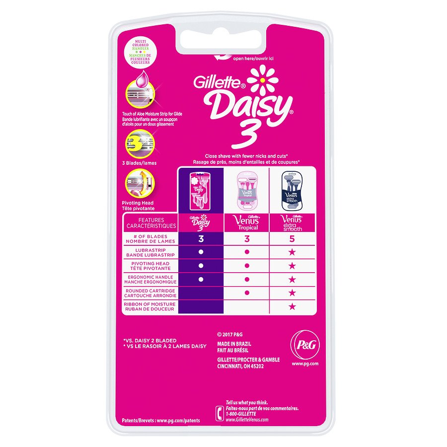Gillette Daisy 3 Women's Disposable Razors, 4ct