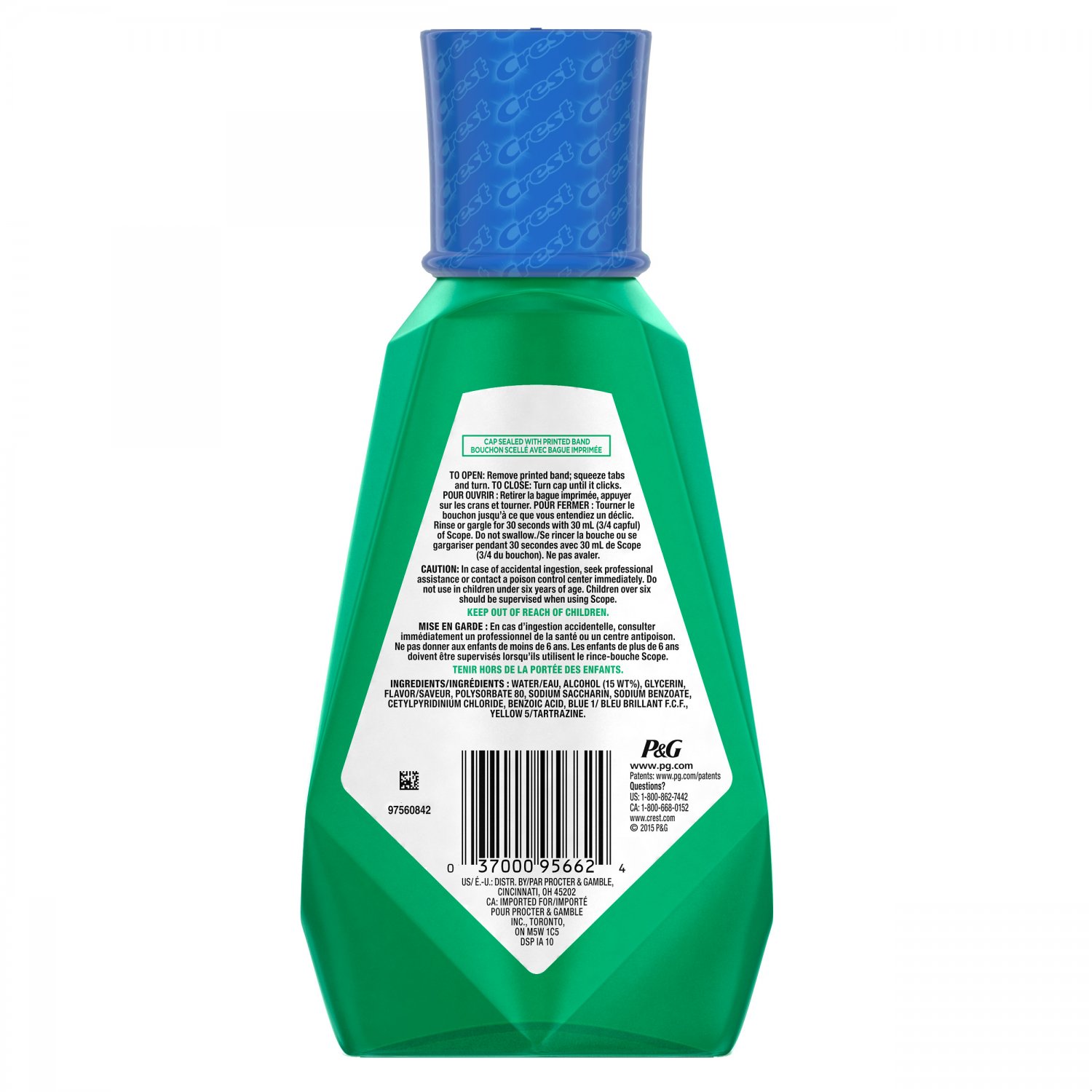 Crest Scope Classic Mouthwash (Original Formula), 1 Liter (33.8 fl oz)