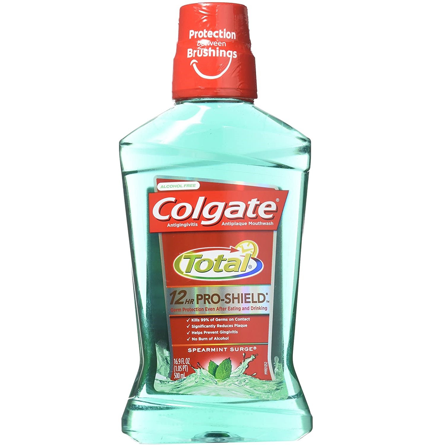 Colgate Total 12hr Pro-Shield Mouthwash, Spearmint, 500 mL (16.9 fl oz)