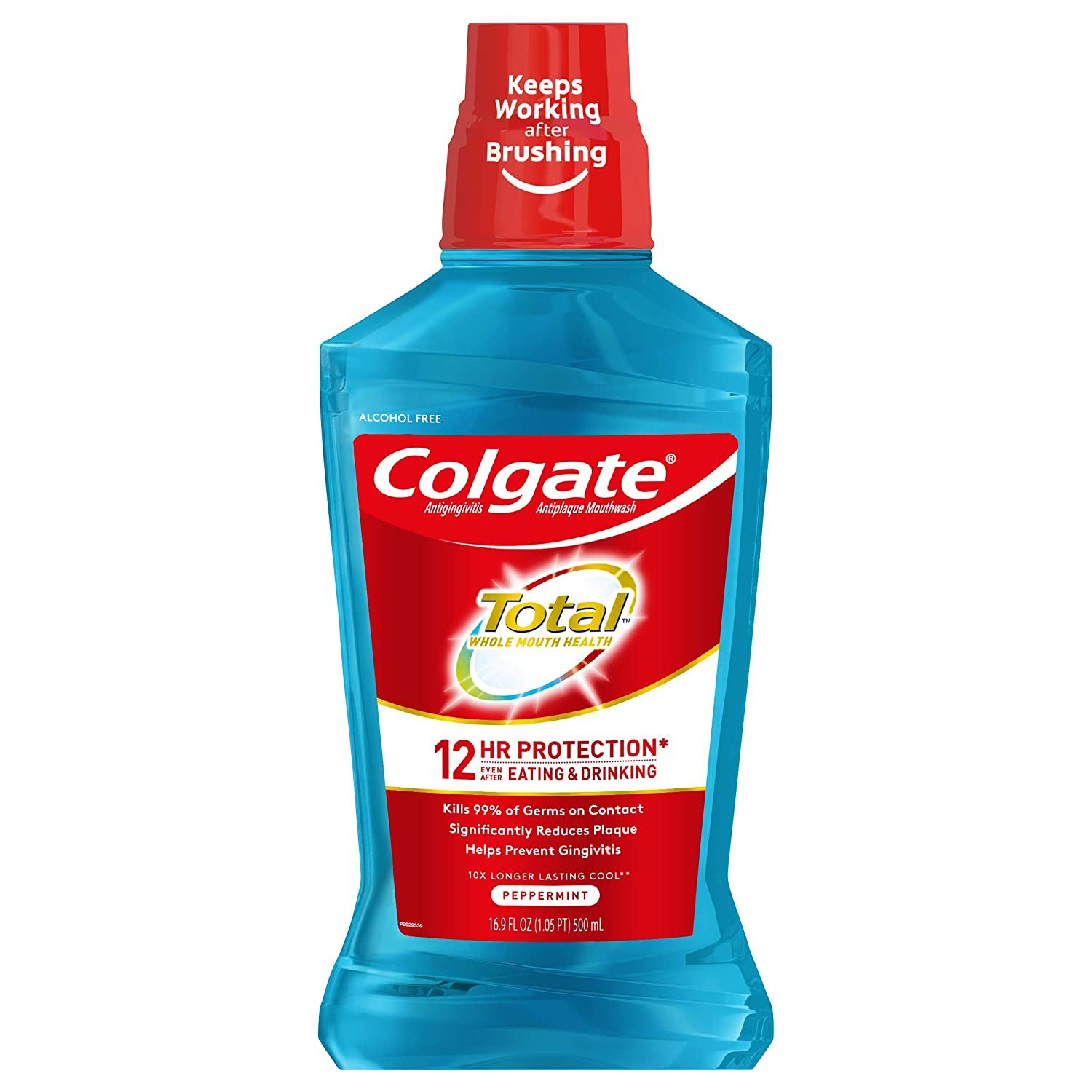 Colgate Total 12hr Pro-Shield Mouthwash, Peppermint, 500 mL (16.9 fl oz)